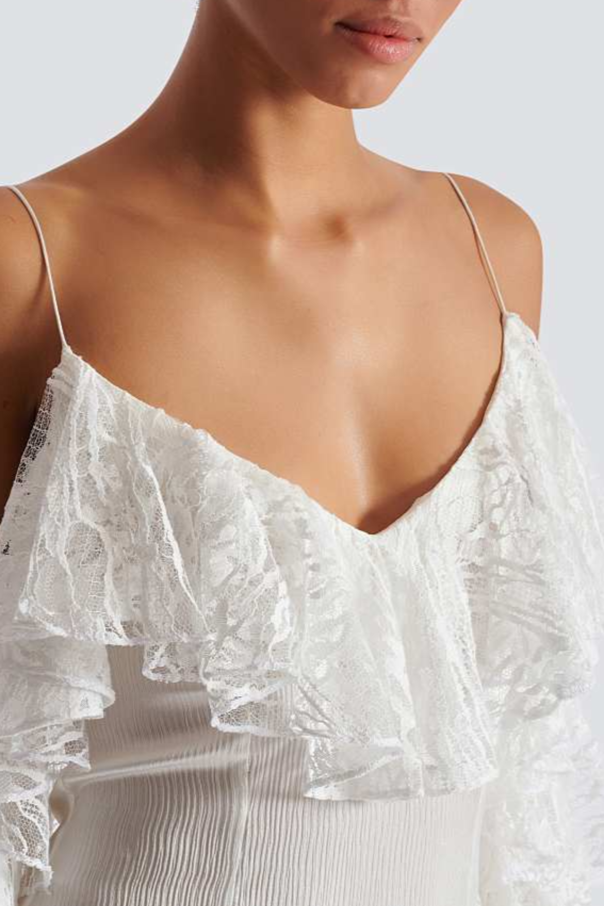 Limbo Lace Ruffle Mini Dress