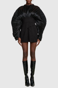 Makoto Mesh Curve Ruched Mini Dress