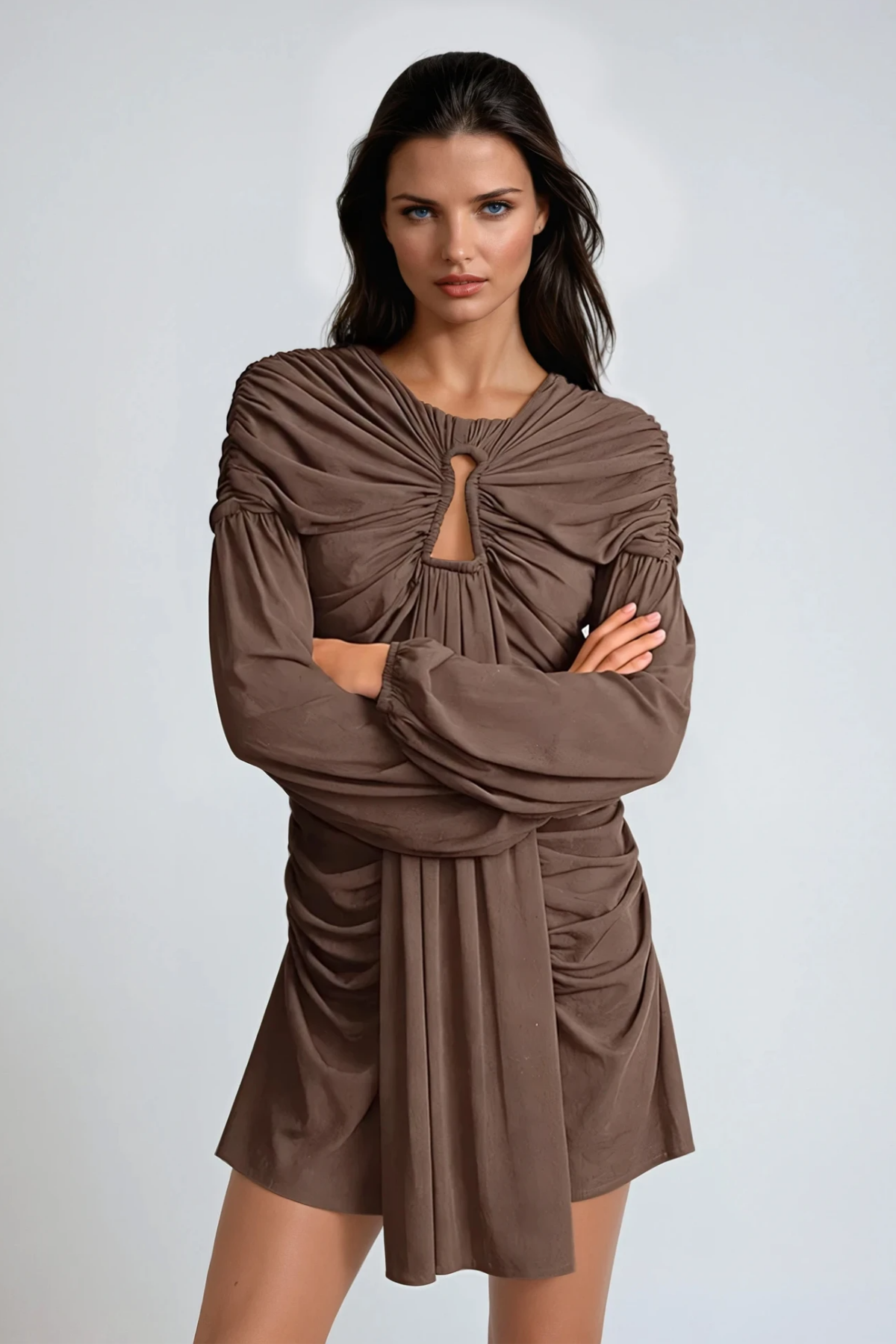 Scout Cutout Ruch Mini Dress