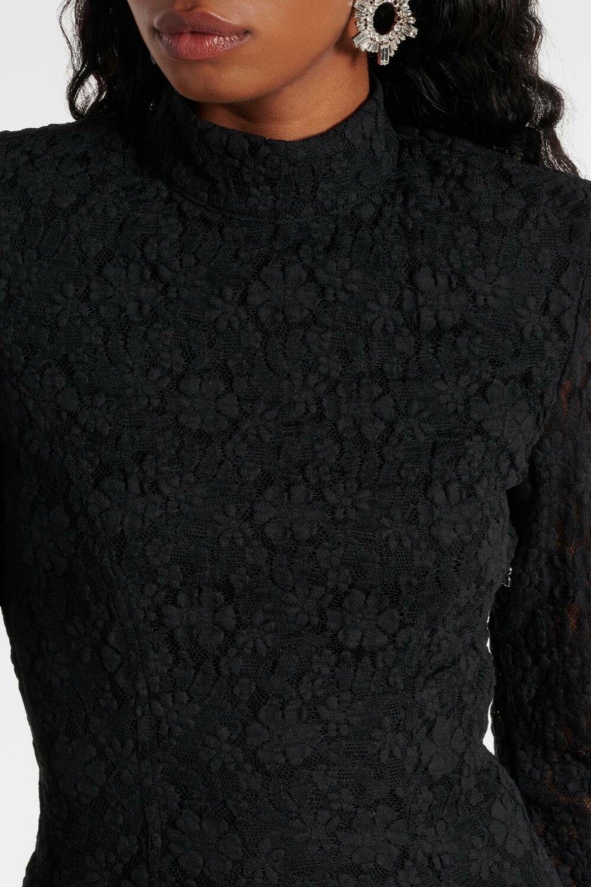 Vandya Lace Up Backless Mini Dress - Black