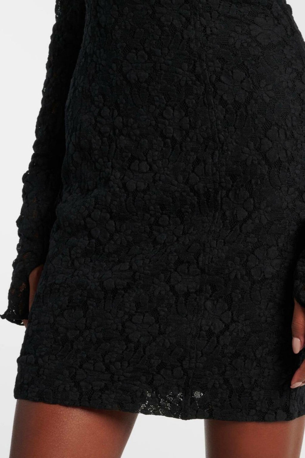 Vandya Lace Up Backless Mini Dress - Black