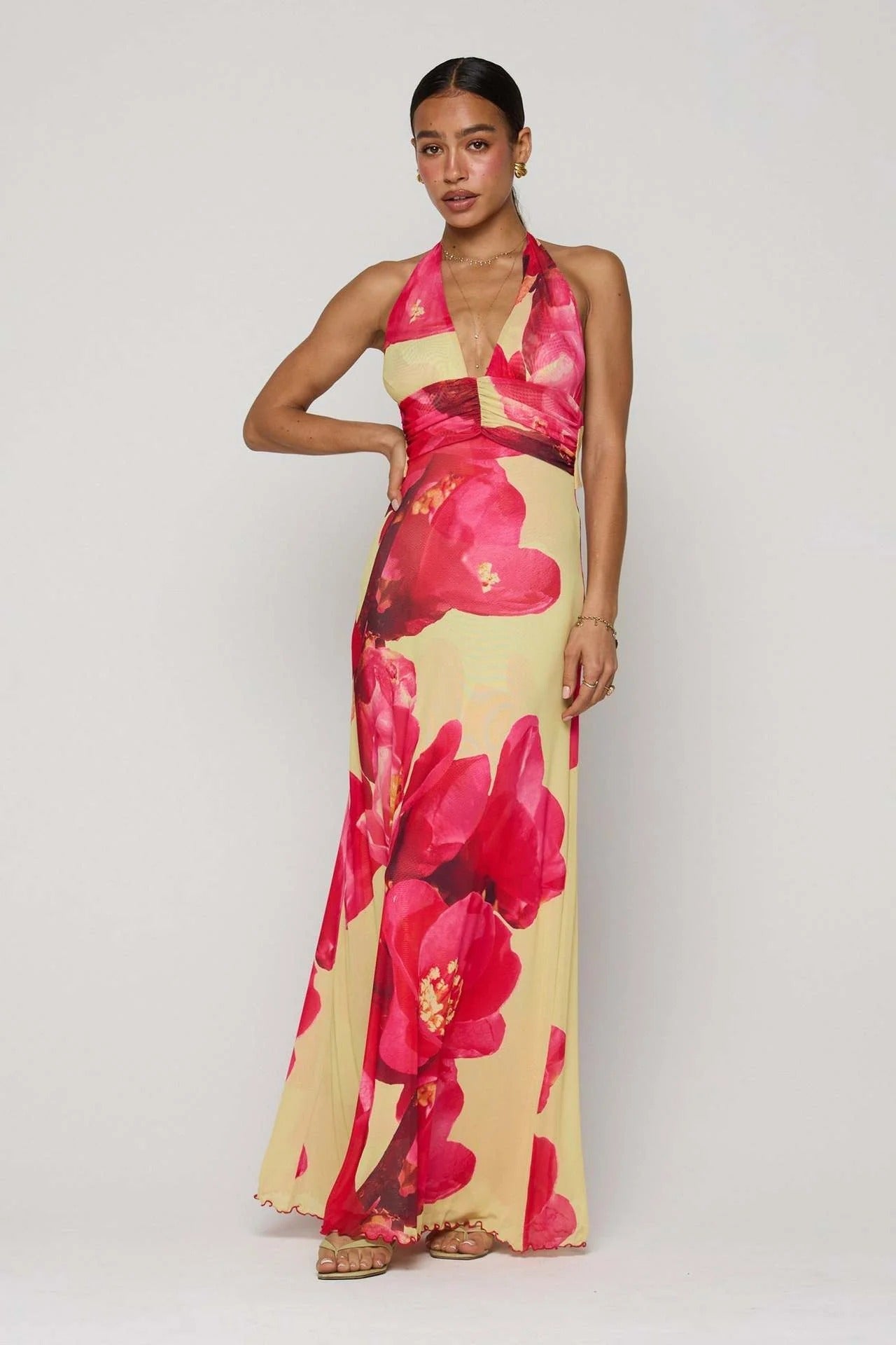 Camoni Polka Dot Diary Maxi Dress