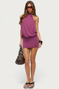 Lodey Backless High Neck Mini Dress
